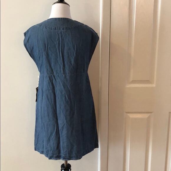 Knot Sisters Dress Lace Up Denim Thalia - Picture 9 of 9